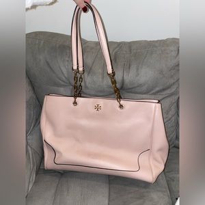 Pale Pink Tory Burch Tote Bag